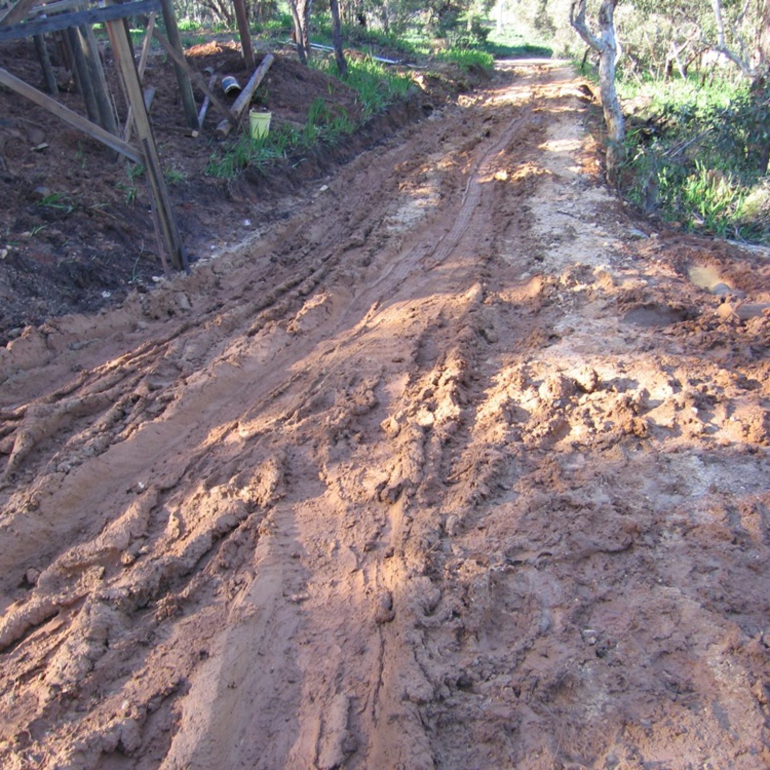 Very steep and muddy driveway Custombuilt Homes
