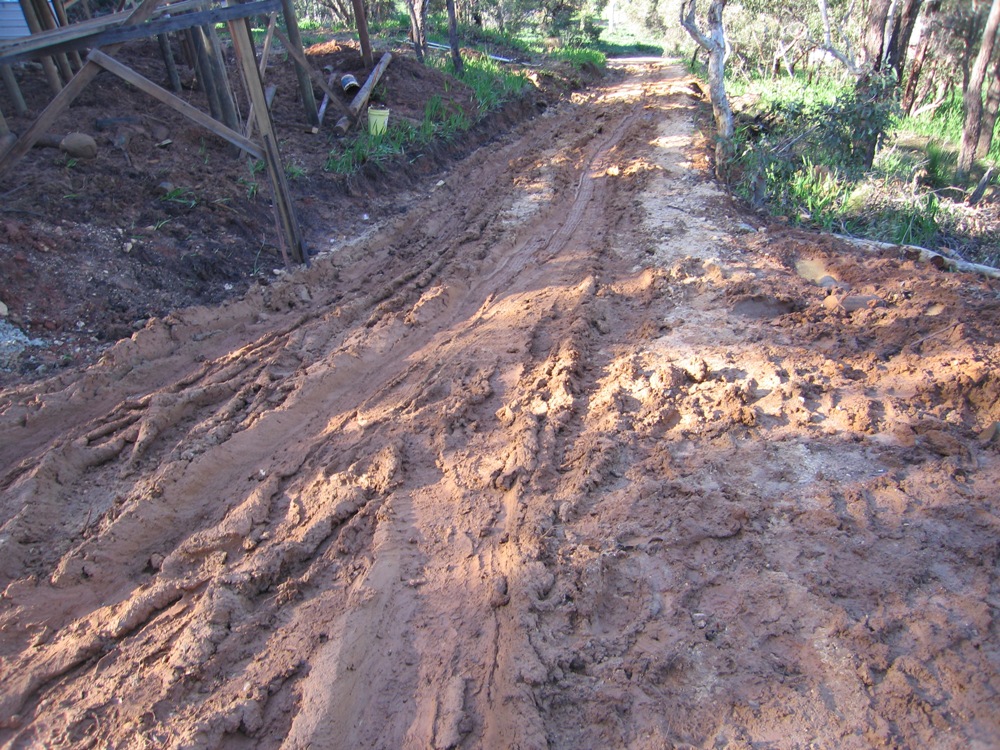 Very steep and muddy driveway Custombuilt Homes