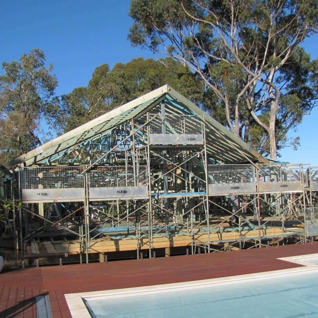 Roof framing almost complete Custombuilt Homes