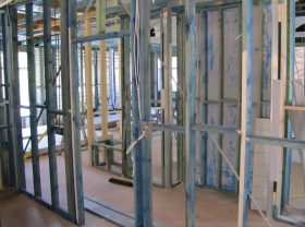 Internal framing is underway