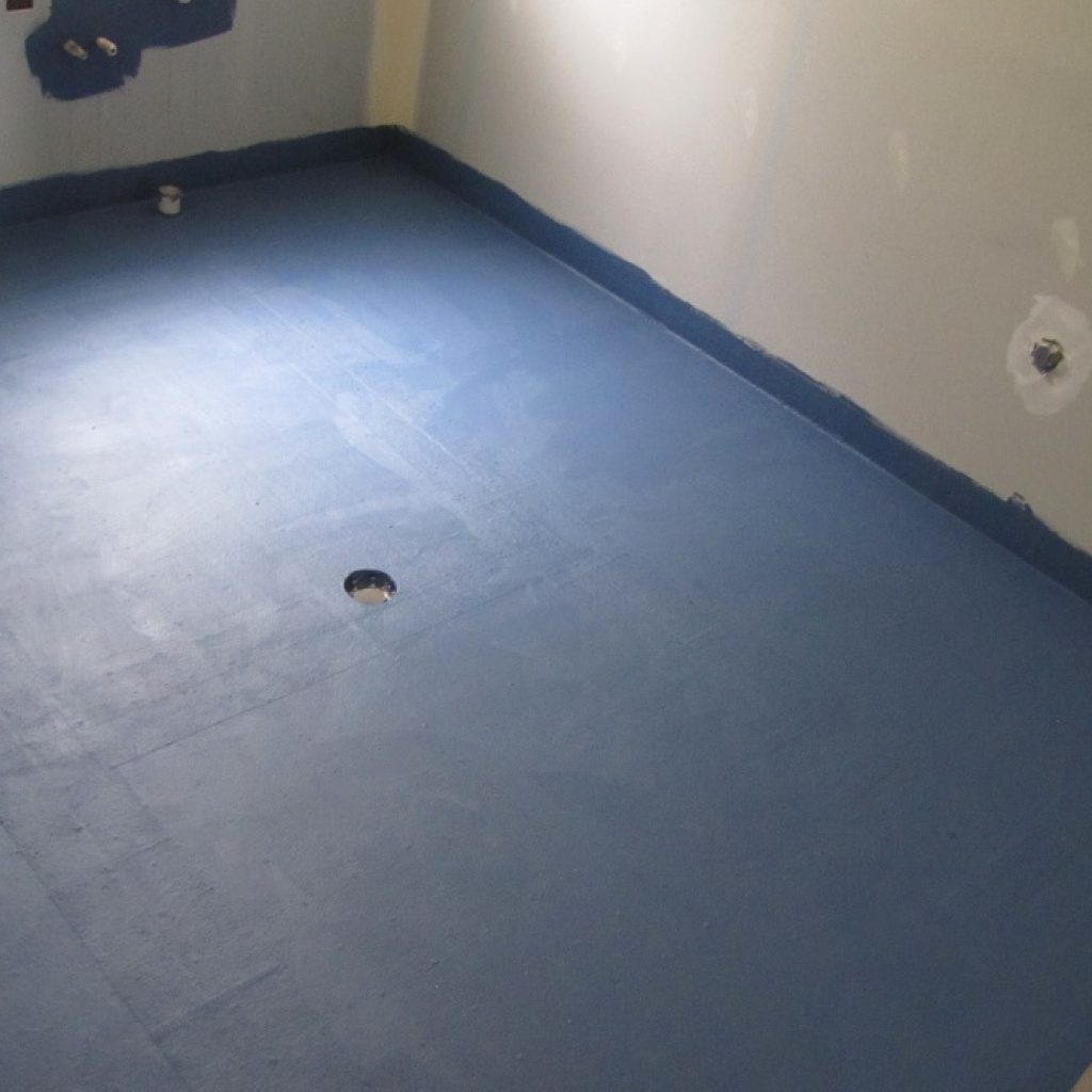 Waterproofing to the bathrooms Custombuilt Homes