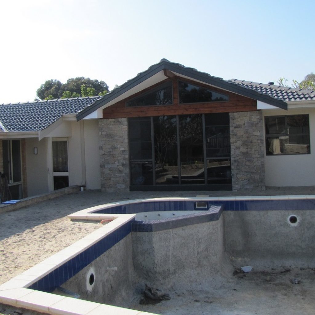 Home addition custom built home stone cladding perth