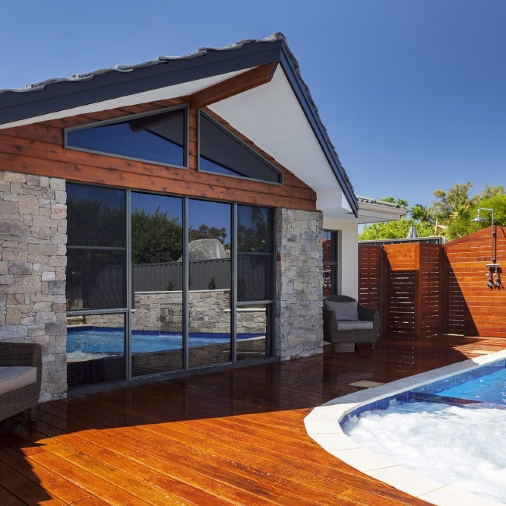 Home addition custom built home stone cladding perth